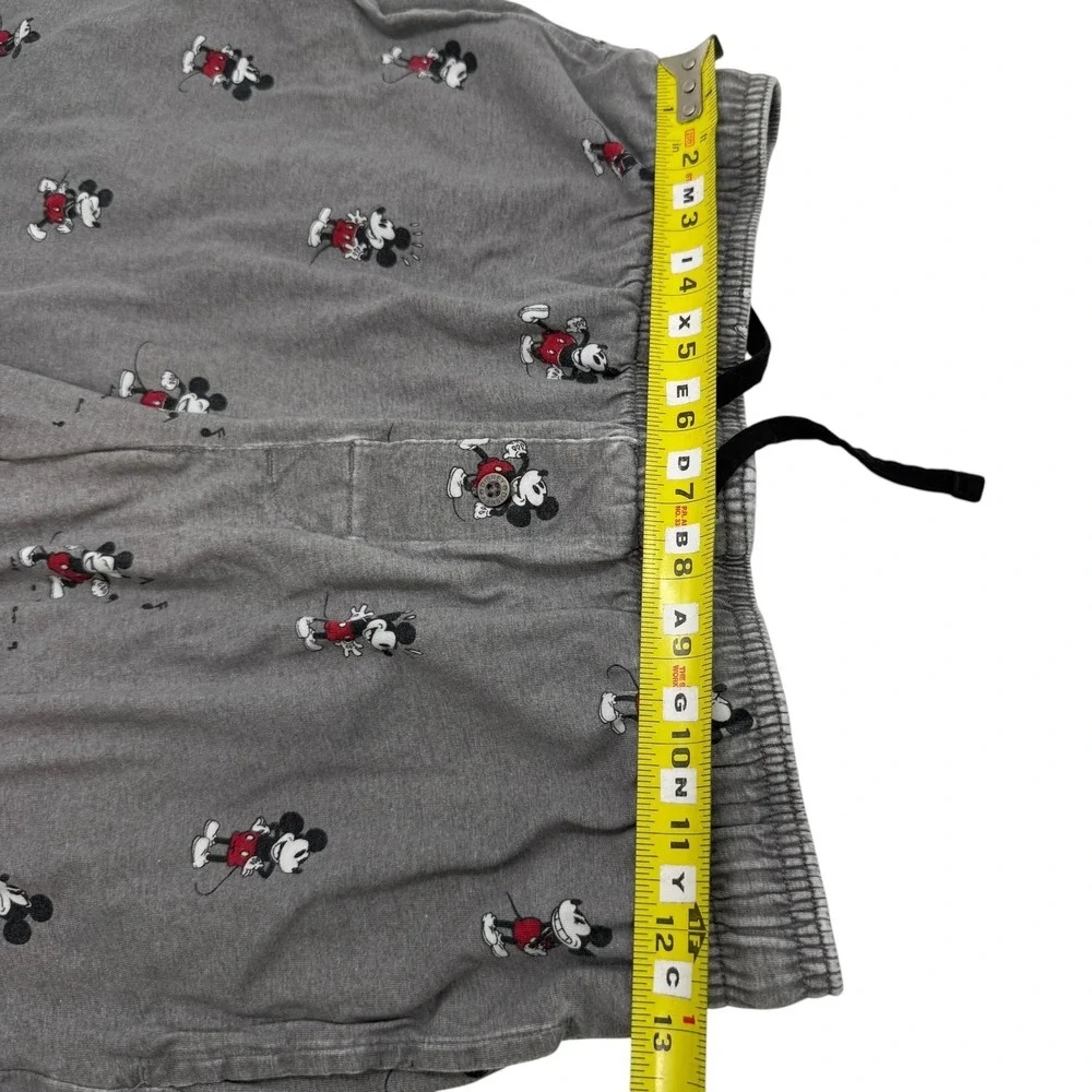 Disney Mickey‎ Mouse Lounge Shorts Gray All Over Print Sleepwear Youth Medium